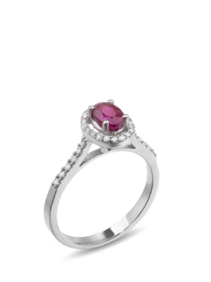 diamond rubie ring k18