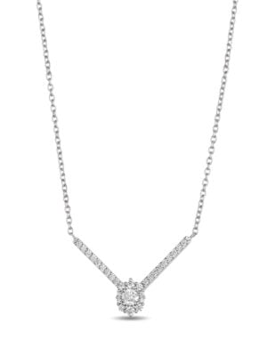 Printezis Fine Jewellery Κολιέ Λευκόχρυσο Κ18 με Διαμάντια 07-018-0980