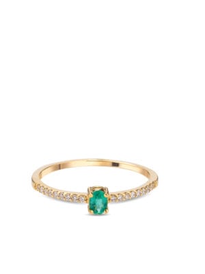 Printezis Fine Jewellery Δαχτυλίδι Χρυσό Κ18 με Σμαράγδι και Διαμάντια 04-018-0840