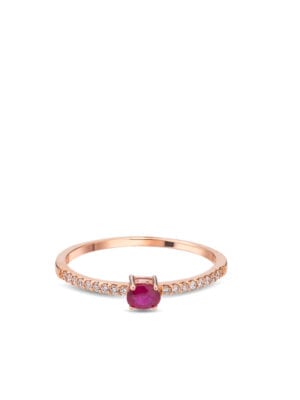 Printezis Fine Jewellery Δαχτυλίδι Χρυσό Κ18 με Ρουμπίνι και Διαμάντια 04-018-0844