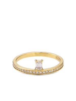 Printezis Fine Jewellery Μονόπετρο Δαχτυλίδι Λευκόχρυσο Κ18 με Διαμάντια 04-018-0846