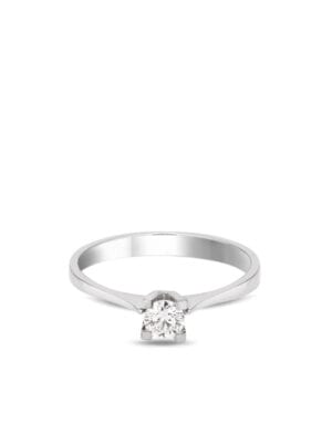 Printezis Fine Jewellery Μονόπετρο Δαχτυλίδι Λευκόχρυσο Κ18 με Διαμάντια 04-018-0848