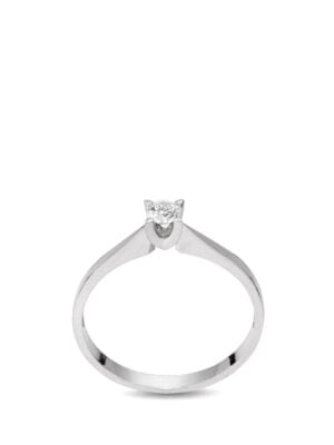 Printezis Fine Jewellery Μονόπετρο Δαχτυλίδι Λευκόχρυσο Κ18 με Διαμάντια 04-018-0848