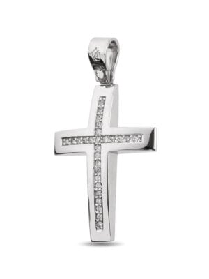 Printezis Fine Jewellery Σταυρός Λευκόχρυσος Κ14 07-014-0660
