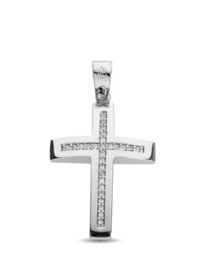 Printezis Fine Jewellery Σταυρός Λευκόχρυσος Κ14 07-014-0660