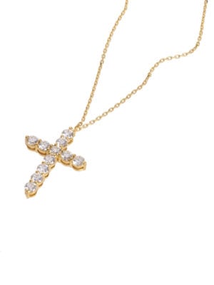 Printezis Fine Jewellery Σταυρός Χρυσός Κ18 με Διαμάντια 07-018-0496