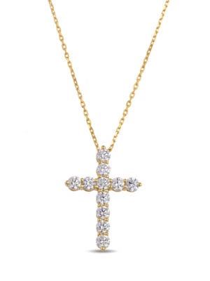 Printezis Fine Jewellery Σταυρός Χρυσός Κ18 με Διαμάντια 07-018-0496