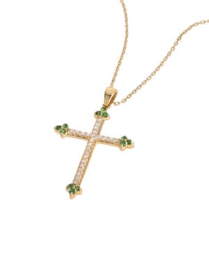 Printezis Fine Jewellery Σταυρός Χρυσός Κ18 με Διαμάντια 07-018-0515