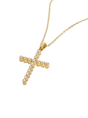 Printezis Fine Jewellery Σταυρός Χρυσός Κ18 με Διαμάντια 07-018-0520