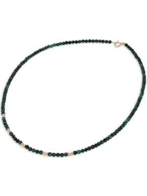 Κολιέ Χρυσό Κ14 με Μαλαχίτη CKG14KA/21