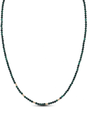 Κολιέ Χρυσό Κ14 με Μαλαχίτη CKG14KA/21