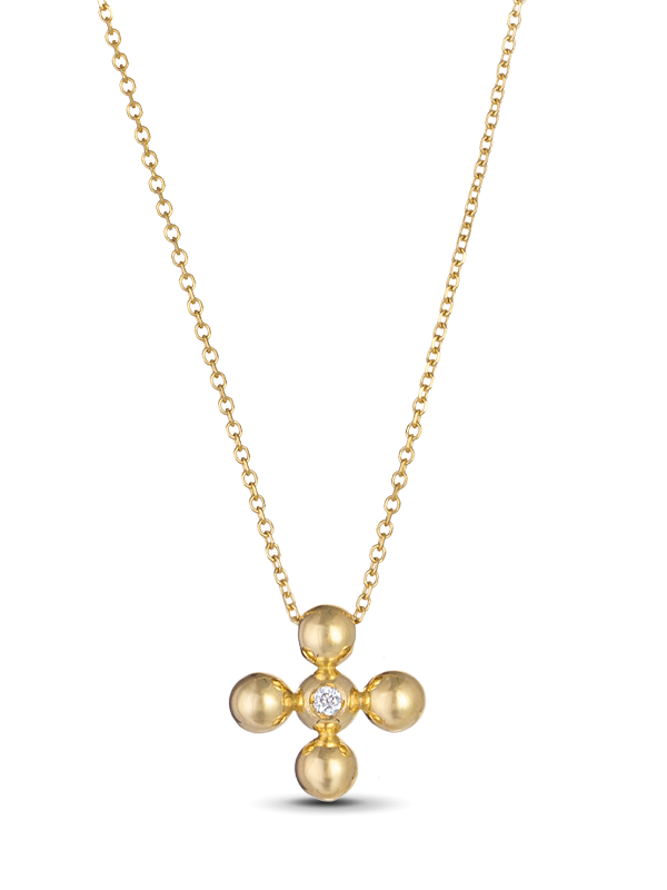 Printezis Fine Jewellery Σταυρός Χρυσός Κ18 με Διαμάντια SG18AN/26