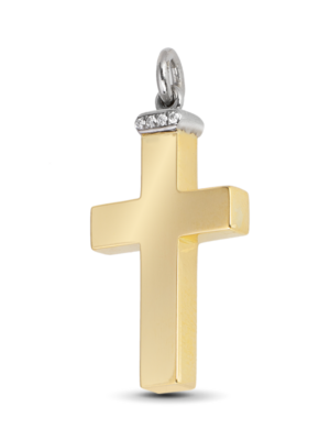 Printezis Σταυρός Χρυσός Κ18 με Διαμάντια SG18AN/21