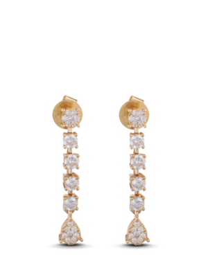 Printezis Σκουλαρίκια Χρυσά Κ18 με Διαμάντια DSG18DG/22