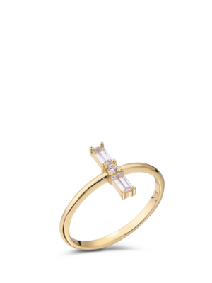 Δαχτυλίδι Χρυσό Κ14 με Ζιρκόν CDG14GO/15