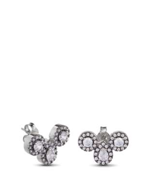 Σκουλαρίκια Λευκόχρυσα Κ14 με Ζιρκόν CSW14OT/48