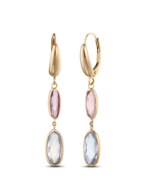 Printezis σκουλαρίκια Χρυσά Κ14 με Ζιρκόν CSG1OT/44