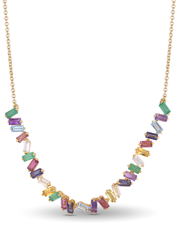 Κολιέ Χρυσό Κ18 με Ημιπολύτιμους Λίθους DKG18OTH/10