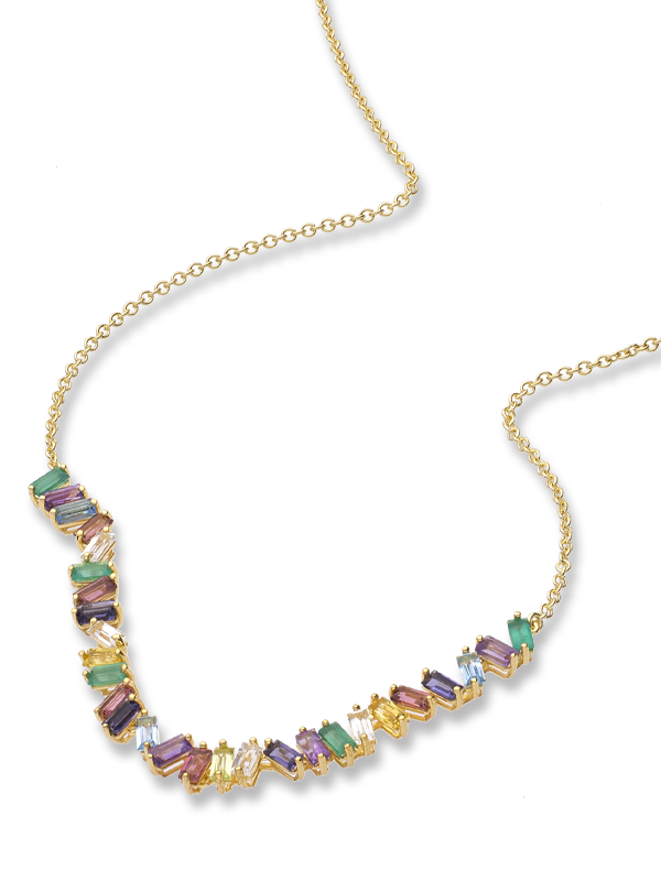 Κολιέ Χρυσό Κ18 με Ημιπολύτιμους Λίθους DKG18OTH/10