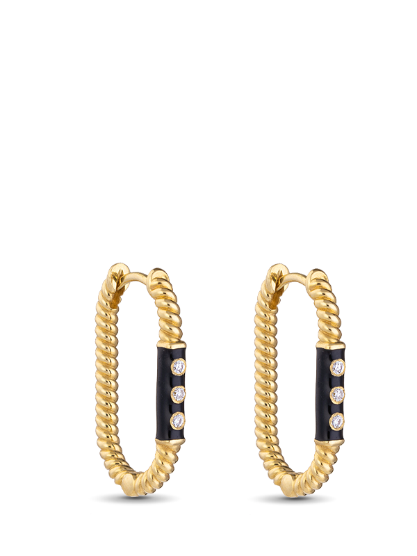 Printezis Σκουλαρίκια Χρυσά Κ18 με Διαμάντια GSG18OR/8