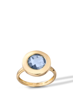 Δαχτυλίδι Χρυσό Κ14 με blue topaz CDG14GO/20