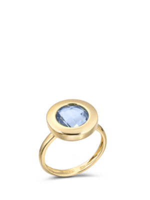 Δαχτυλίδι Χρυσό Κ14 με blue topaz CDG14GO/20