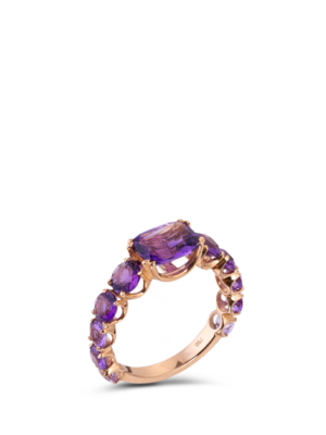 Printezis Fine Jewellery Δαχτυλίδι Χρυσό Κ18 με Αμέθυστο DRG18AR/12