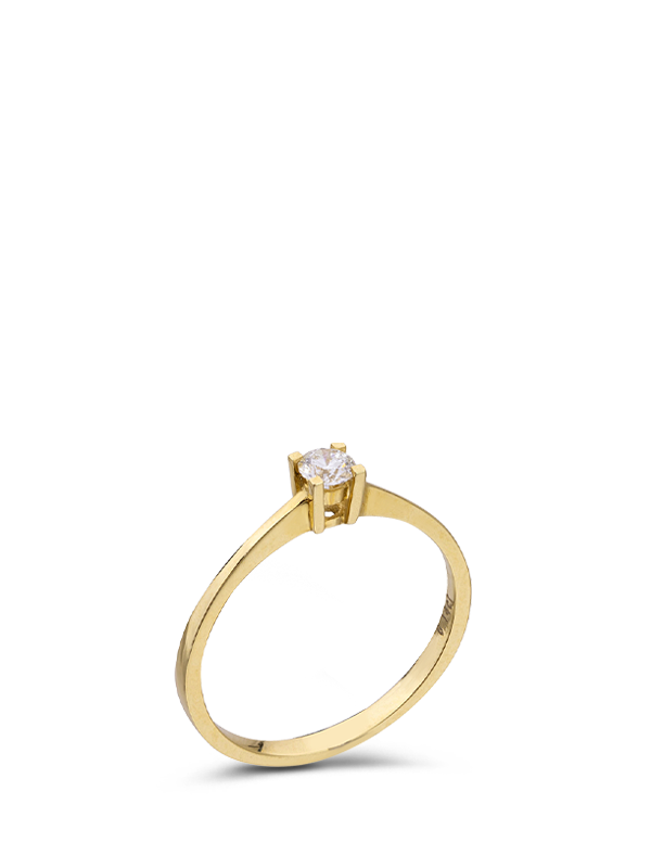 Printezis Fine Jewellery Μονόπετρο Δαχτυλίδι Χρυσό Κ18 με Διαμάντι MOG18KA/70