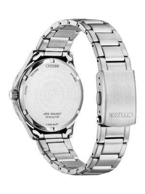 Eco Drive Γυναικείο ρολόι του οίκου CITIZEN με γαλάζιο καντράν. Με διάμετρο 36,80mm και στεγανό στα 100m / 10 bar.