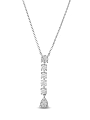 Printezis Fine Jewellery Κολιέ Λευκόχρυσο Κ18 με Διαμάντια DKW18DG/22