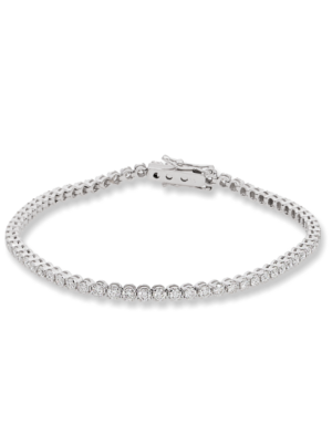 PRINTEZIS DIANA ΒΡΑΧΙΟΛΙ ΛΕΥΚΟΧΡΥΣΟ Κ18 ΜΕ ΔΙΑΜΑΝΤΙΑ DBW18OR/11