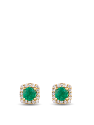 Printezis Fine Jewellery Σκουλαρίκια Χρυσά Κ18 με Σμαράγδια και Διαμάντια DSG18KA/37