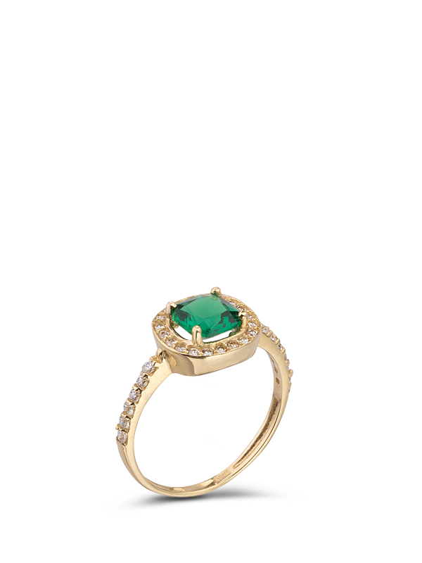 Δαχτυλίδι Χρυσό Κ14 με ζιρκόν CDG14GO/31