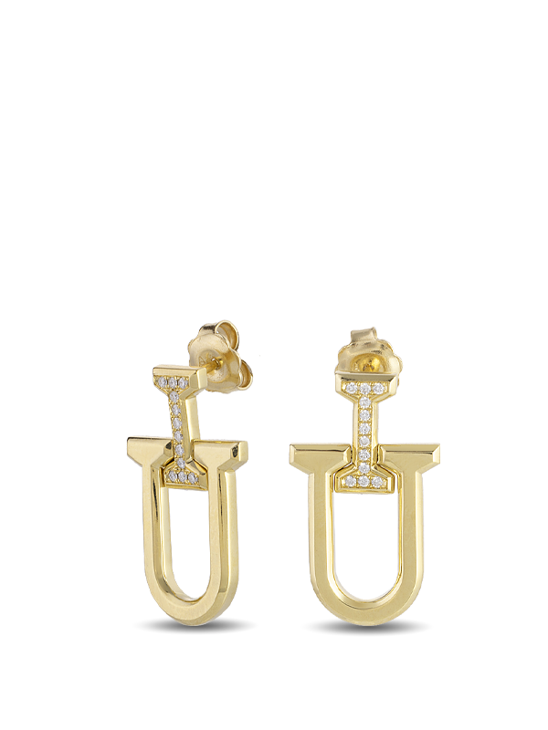 Printezis Σκουλαρίκια Χρυσά Κ18 με Διαμάντια DSG18KA/45