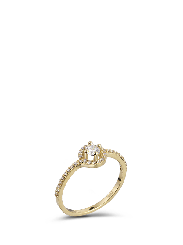 Δαχτυλίδι Χρυσό Κ14 με ζιρκόν CDG14OR/31Δαχτυλίδι Χρυσό Κ14 με ζιρκόν CDG14OR/31