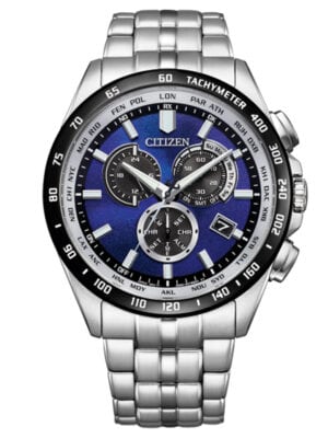 citizen eco drive radio controlled unite blue cb5874-81l